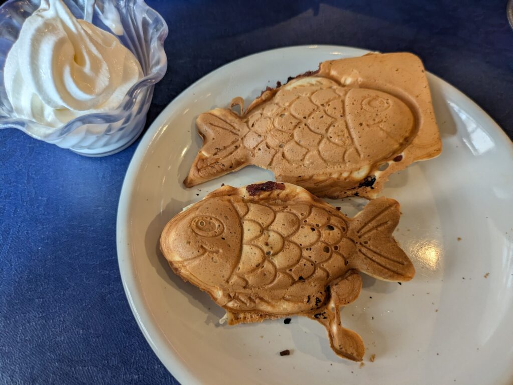 自分で作る、ワッフルやたい焼き、ソフトクリームが楽しい